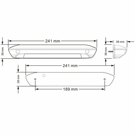 Светильник водонепроницаемый, 12В, холодный свет, 600-700 люмен, 8Вт